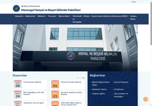 Manavgat Sosyal ve Beşeri Bilimler Fakültesi-Ana Sayfa