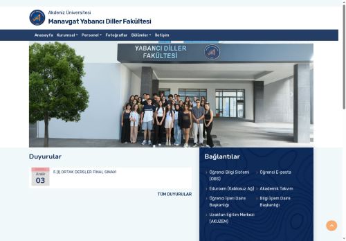 Manavgat Yabancı Diller Fakültesi-Ana Sayfa