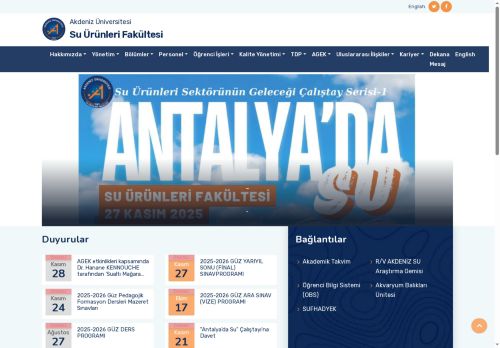 Su Ürünleri Fakültesi-Ana Sayfa