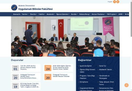 Uygulamalı Bilimler Fakültesi-Ana Sayfa