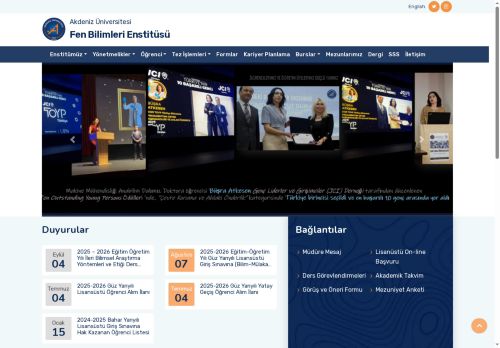 Fen Bilimleri Enstitüsü-Ana Sayfa
