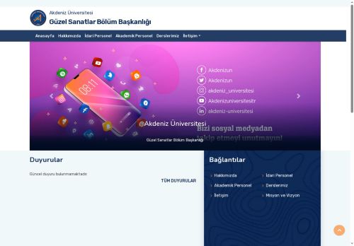 Güzel Sanatlar Bölüm Başkanlığı-Ana Sayfa