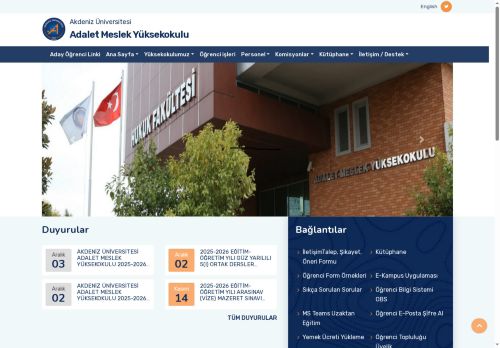 Adalet MYO-Ana Sayfa