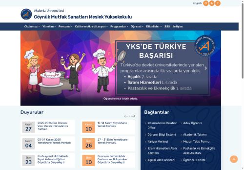 Göynük Mutfak Sanatları MYO-Ana Sayfa