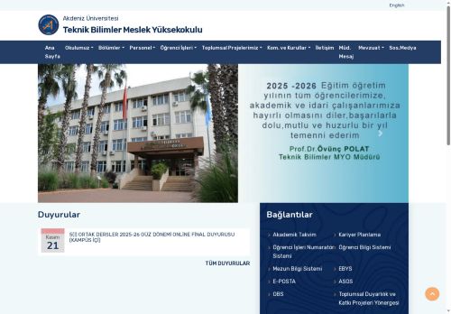 Teknik Bilimler MYO-Ana Sayfa