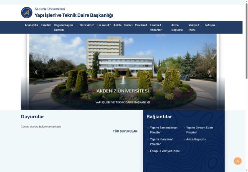 Yapı İşleri ve Teknik Daire Başkanlığı-Ana Sayfa