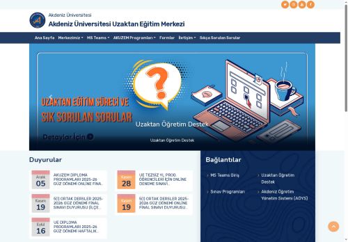 Uzaktan Eğitim Araştırma ve Uygulama Merkezi-Ana Sayfa