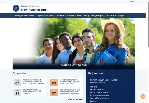 Enerji Yönetim Birimi-Ana Sayfa