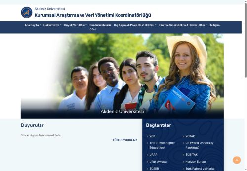 Kurumsal Araştırma ve Veri Yönetimi Koordinatörlüğü-Ana Sayfa