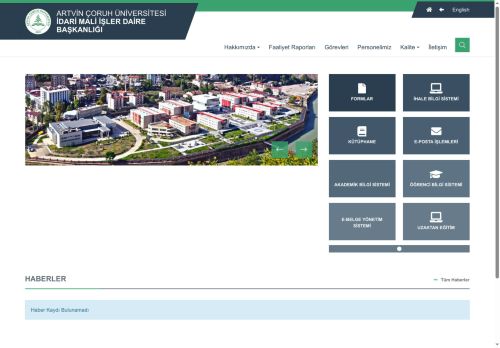 İdari Mali İşler Daire Başkanlığı - Artvin Çoruh Üniversitesi