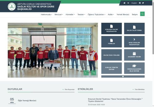 Sağlık Kültür ve Spor Daire Başkanlığı - Artvin Çoruh Üniversitesi