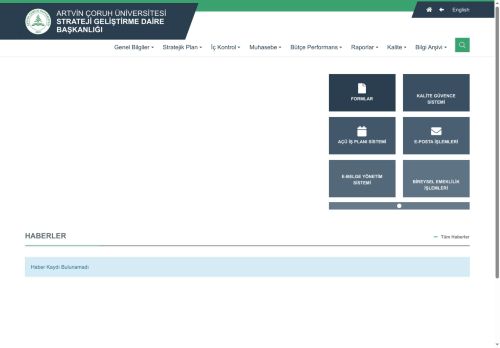 Strateji Geliştirme Daire Başkanlığı - Artvin Çoruh Üniversitesi