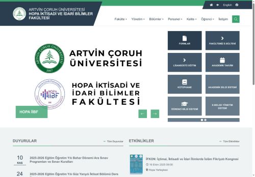 Hopa İktisadi ve İdari Bilimler Fakültesi - Artvin Çoruh Üniversitesi