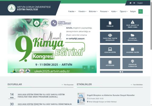 Eğitim Fakültesi - Artvin Çoruh Üniversitesi