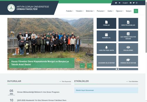 Orman Fakültesi - Artvin Çoruh Üniversitesi