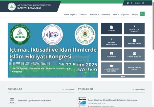 İlahiyat Fakültesi - Artvin Çoruh Üniversitesi