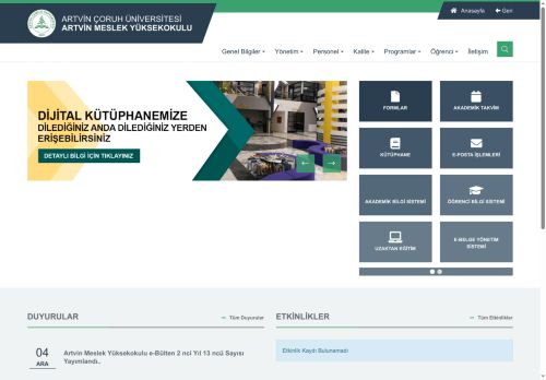 Artvin Meslek Yüksekokulu - Artvin Çoruh Üniversitesi