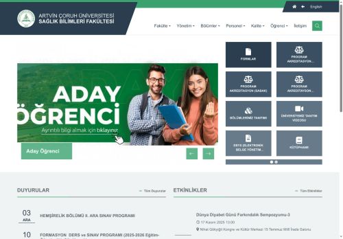 Sağlık Bilimleri Fakültesi - Artvin Çoruh Üniversitesi