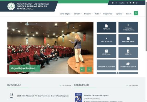 Borçka Acarlar Meslek Yüksekokulu - Artvin Çoruh Üniversitesi