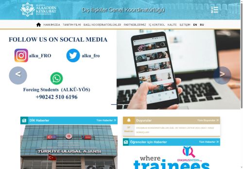 ALKÜ | Dış İlişkiler Genel Koordinatörlüğü