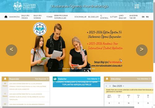 ALKÜ | Uluslararası Öğrenci Koordinatörlüğü