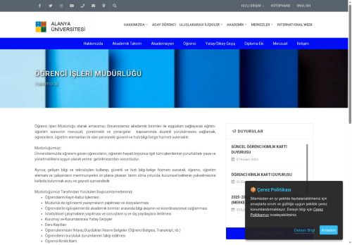 Öğrenci İşleri Müdürlüğü