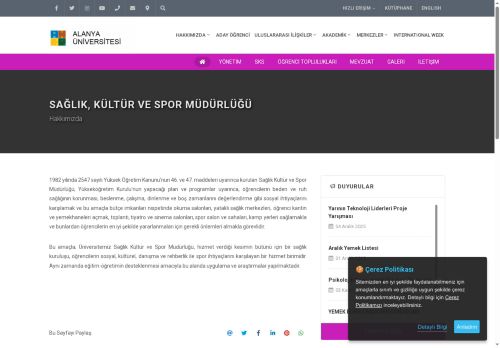 Sağlık, Kültür ve Spor Müdürlüğü