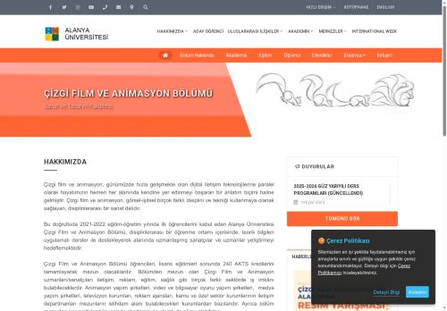 Çizgi Film ve Animasyon Bölümü