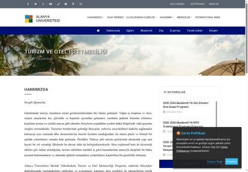 Turizm ve Otel İşletmeciliği