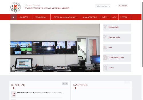 A.Ü. Uzaktan Eğitim Uygulama ve Araştırma Merkezi