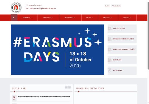A.Ü. Erasmus+ Değişim Programı