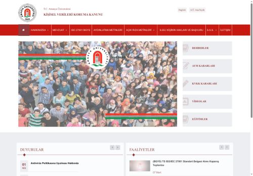 A.Ü. Kişisel Verileri Koruma Kanunu