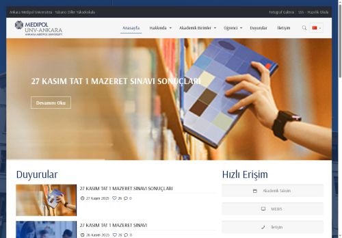 Ankara Medipol Üniversitesi Yabancı Diller Yüksekokulu – Yabancı Diller Yüksekokulu