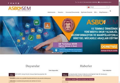 Ana Sayfa | Sürekli Eğitim Araştırma ve Uygulama Merkezi