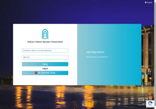 Login - Ankara Yıldırım Beyazıt Üniversitesi
