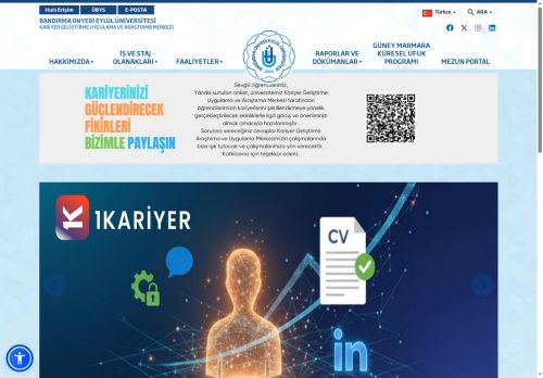 BANDIRMA ONYEDİ EYLÜL ÜNİVERSİTESİ - Kariyer Geliştirme Uygulama ve Araştırma Merkezi