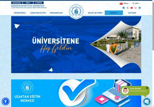 BANDIRMA ONYEDİ EYLÜL ÜNİVERSİTESİ - Uzaktan Eğitim Uygulama ve Araştırma Merkezi