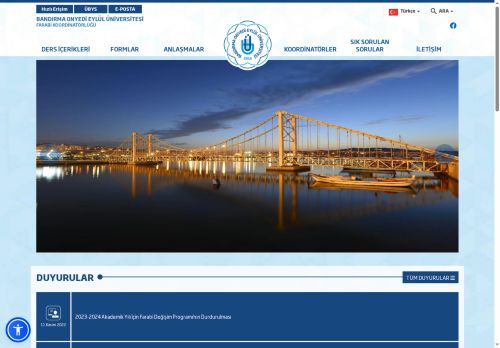 BANDIRMA ONYEDİ EYLÜL ÜNİVERSİTESİ - Farabi Koordinatörlüğü