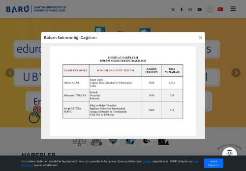 Ana Sayfa - Edebiyat Fakültesi - Bartın Üniversitesi