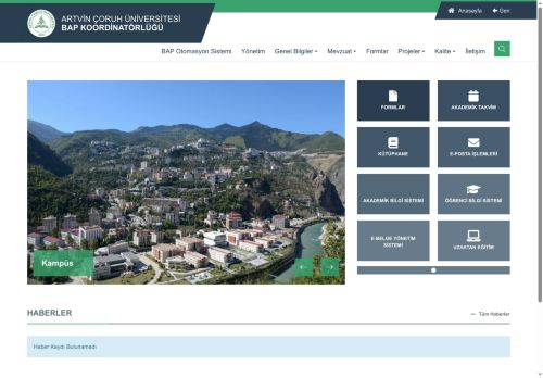 BAP Koordinatörlüğü - Artvin Çoruh Üniversitesi