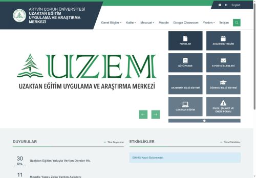 Uzaktan Eğitim Uygulama ve Araştırma Merkezi - Artvin Çoruh Üniversitesi
