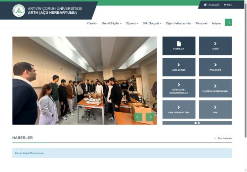 Herbaryum ARTH - Artvin Çoruh Üniversitesi