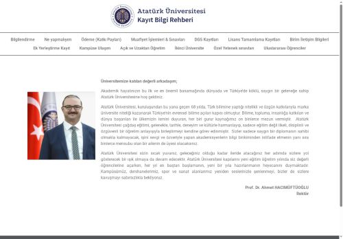Atatürk Üniversitesi Kayıt Bilgilendirme