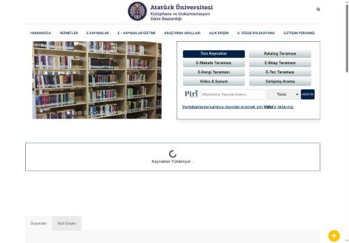 Atatürk Üniversitesi Kütüphane ve Dokümantasyon Daire Başkanlığı