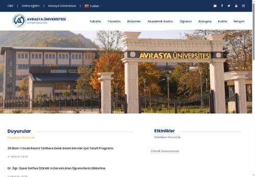 Avrasya Üniversitesi – Kıtaların Buluşma Noktasında Eğitime Açılan Kapınız