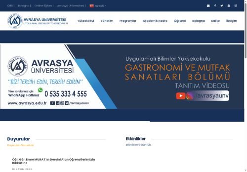 Avrasya Üniversitesi – Kıtaların Buluşma Noktasında Eğitime Açılan Kapınız