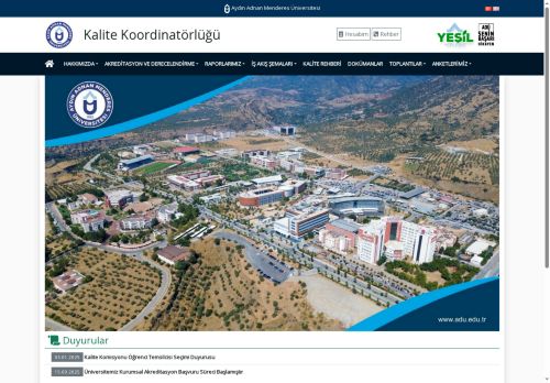 Kalite Koordinatörlüğü - Aydın Adnan Menderes Üniversitesi