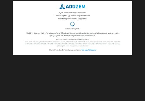 ADÜZEM - Uzaktan Eğitim Portalı
