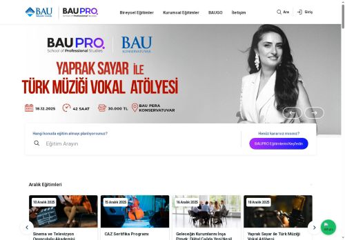 BAUPRO - Bahçeşehir Üniversitesi Sürekli Eğitim Merkezi