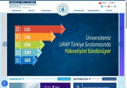 BANDIRMA ONYEDİ EYLÜL ÜNİVERSİTESİ - Kurumsal İletişim Koordinatörlüğü